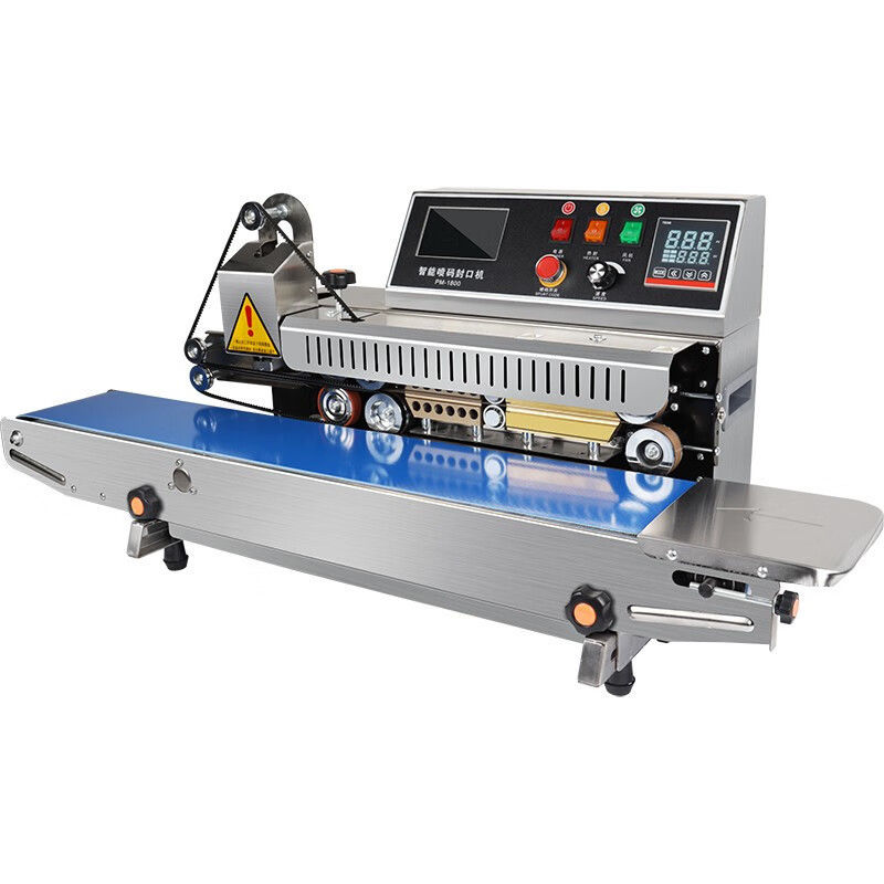 Chemische PM-1800 Automatische continue band Plastic Bag Ink Coding Sealing Machine Met Vervaldatum Printer