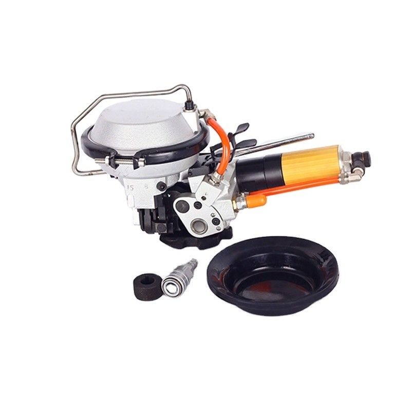 Na-service Online ondersteuning 16 mm/19 mm Air Pneumatic Power Operated Steel Strap Packing Strapping Tool Zilver