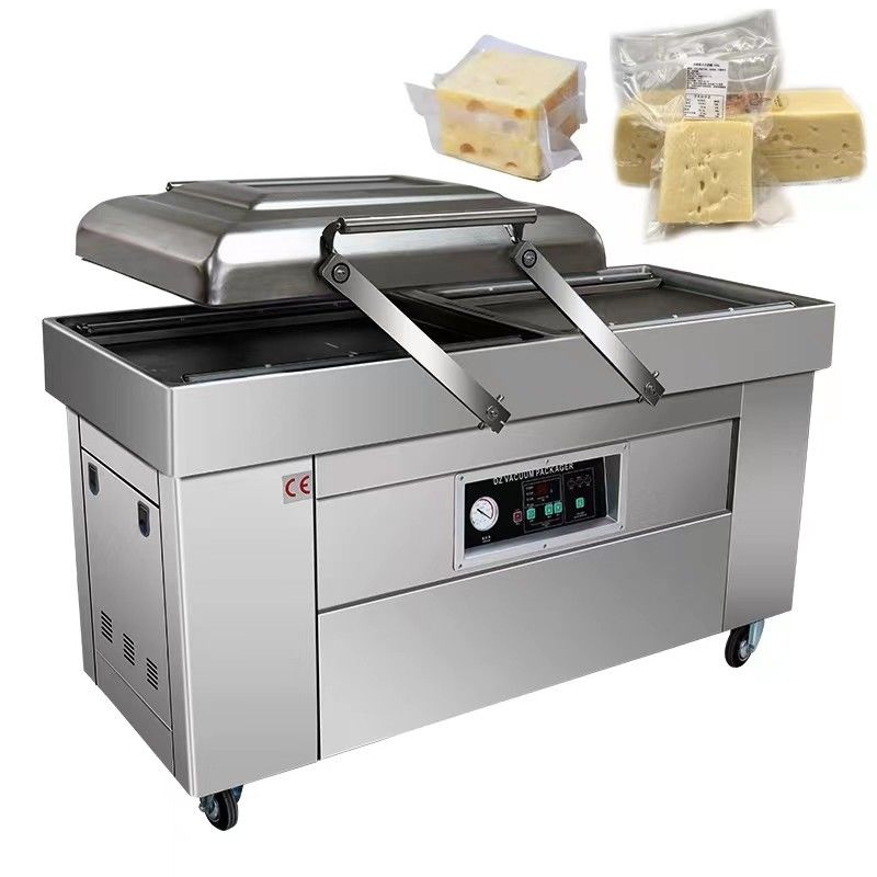 500 mm*10 mm Afdichtbandgrootte Dubbelkamer Vacuümdichtmachine voor voedselverpakking en -dichting