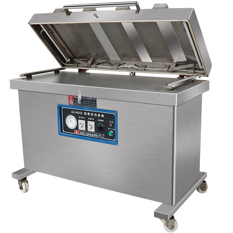 Vacuümverpakkingsmachine voor zeevissen met 400 mm*2pcs verzegelingslengte en pompvermogen van 40m3/h