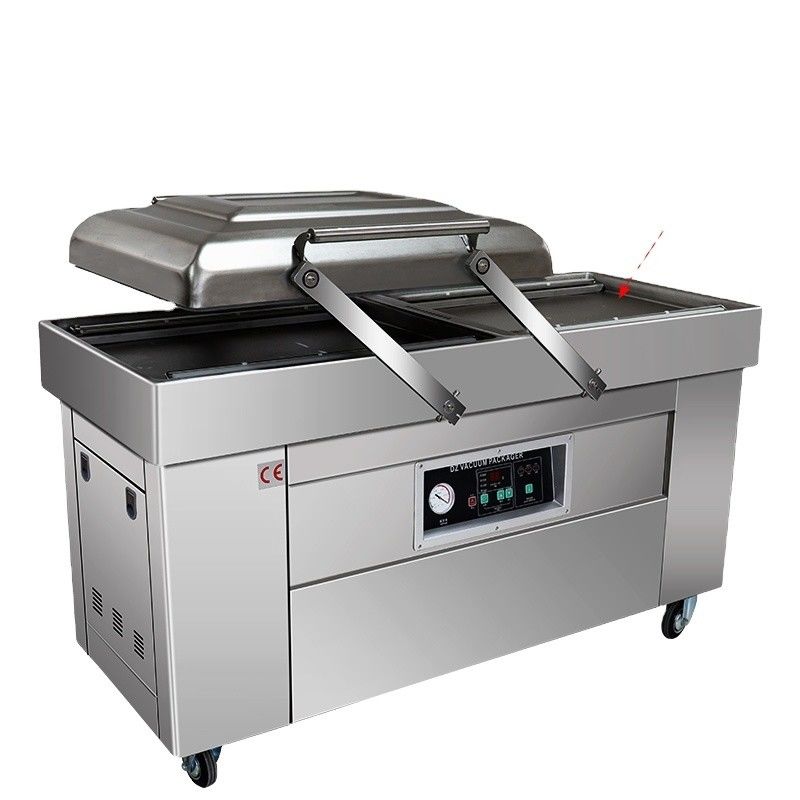 Dubbele kamer vacuümverpakkingsmachine voor Sauerkraut vlees vis datums 1070 * 540 * 970mm Grootte